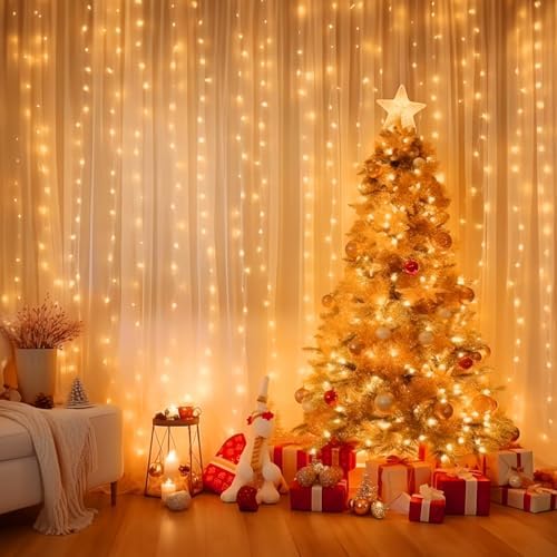 Minetom Halloween Curtain Lights, 300 LEDs Twinkle Fairy Lights, 8 Modes - Image 2