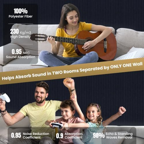 TO-TH Acoustic Panels High Density Soundproof Wall Panels 5 Pack - Image 4