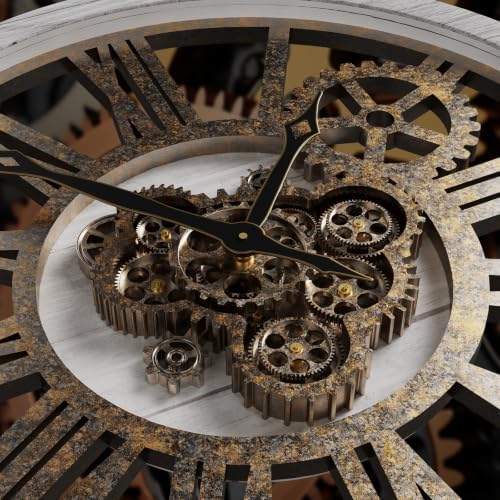 The B-Style Large Wall Clock 36 inch/90cm Desert Beige and Bronze - Image 2