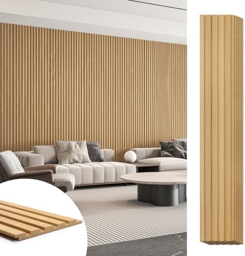 Art3d Wood Slat Wall Panels, Fluted MDF, 94.6 x 7.4 in by Art3d
