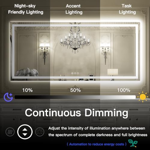 ISKM 40x32 LED Mirror for Bathroom, Front and Back Lit - Image 5