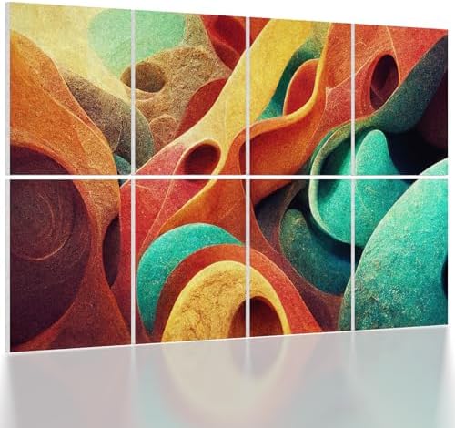 UMIACOUSTICS 8 Pcs 0.7Inch Thick Art Acoustic Panels, Total 47.2” x 31.5” by UMIACOUSTIC