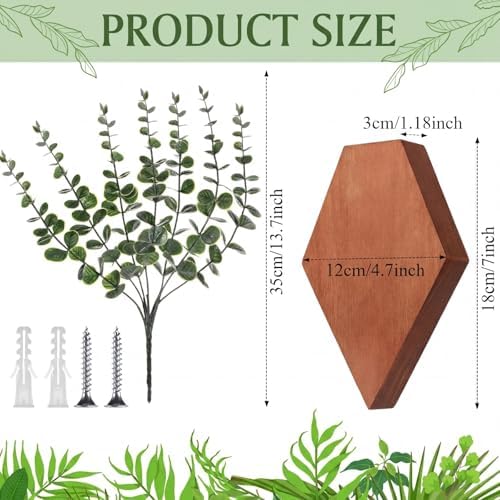 Chunful 2 Pcs Wooden Wall Planter Decor, Walnut Color, 7.1 x 4.7 x 1.2 Inches - Image 2