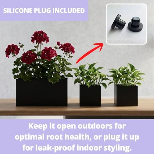 LaLaGreen Wall Planters Rectangular Wall Mounted Hanging Flower Boxes - Image 6