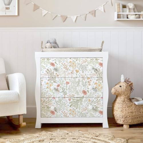Floral Peel and Stick Wallpaper Vintage Botanical Contact Paper 17.3" x 197" - Image 6