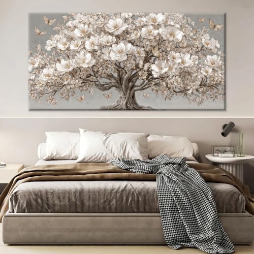 Large Floral Tree Of Life Canvas Wall Art Decor - Image 3