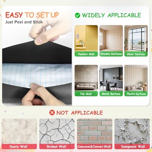 Magnetic Wall Decal for Kids 39.3x17.5 Inches Black New Magnetic Wall Decal - Image 6
