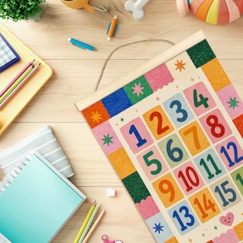 madalo Colorful Number Classroom Wall Art Poster Hanger Frame 12x16 - Image 7