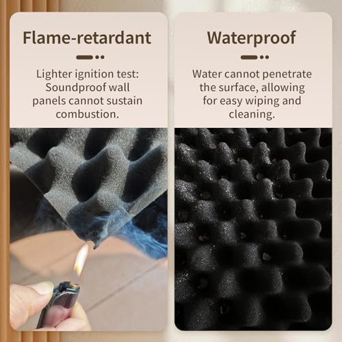 6 Pack Sound Proof Foam Panels 48x24x2 Acoustic Foam Panels Egg Crate Foam - Image 4