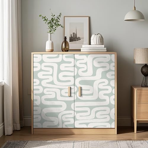 Peel and Stick Wallpaper Green and White Wallpaper Modern Geometric Contact - Image 5