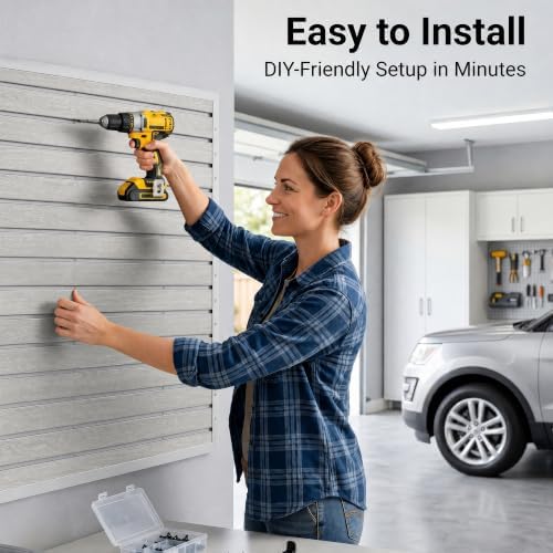 SMARTSTANDARD Slatwall Panel Set, 4x8 FT PVC Panel - Image 4