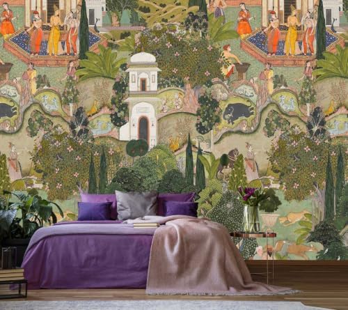 Toolhom European-Style Vintage Garden Wallpaper Peel and Stick - Image 2