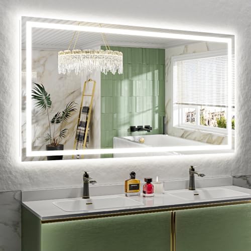 66x36 LED Bathroom Mirror with Lights, Lighted Vanity Mirror by YEELAIT