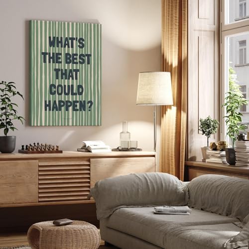 What's The Best That Could Happen Poster Canvas, Uplifting Quote Inspirational - Image 6