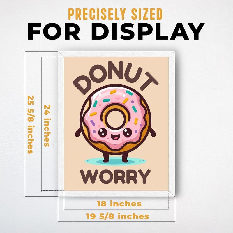 InkFlow Posters Donut Worry Canvas Poster - Image 3
