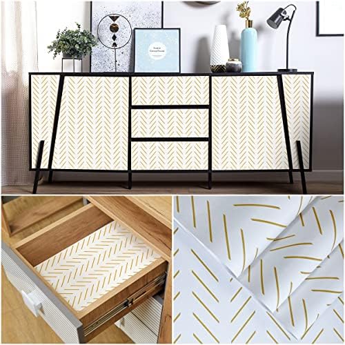 Orainege Peel and Stick Wallpaper Yellow and White Contact Paper - Image 5