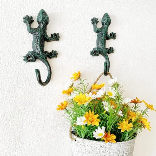 Rustic Gecko-Shaped Decorative Wall Hook Rack Hangers - Image 5