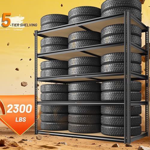 ROOMFAVE 2300LBS Storage Shelves Heavy Duty, 5 Tier - Image 4
