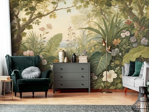 European Style Flowers, Plants murals Woodland Tree Peel and Stick self - Image 4