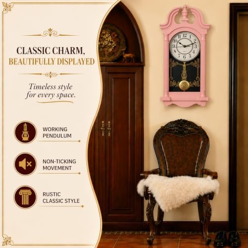 Clockswise Vintage Grandfather-Style Wall Clock - Image 4