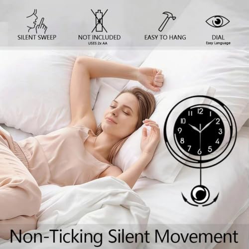 Modern Minimalist Pendulum Wall Clock Silent Clock - Image 5
