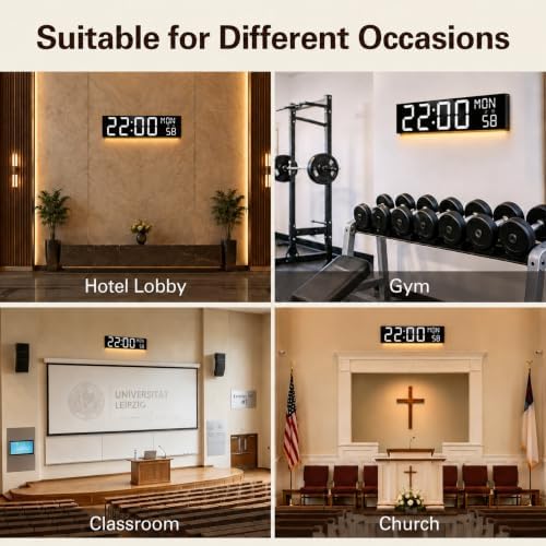 JALL 30" Extra Large Digital Wall Clock, Giant LED Display - Image 4