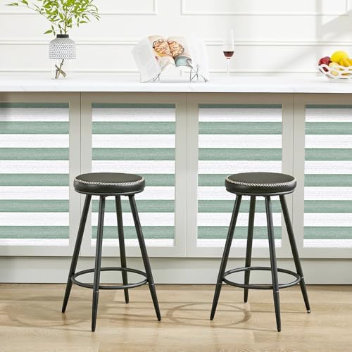 Green Stripe Peel and Stick Wallpaper A Set of 15.7" x 1181" Green and White - Image 2