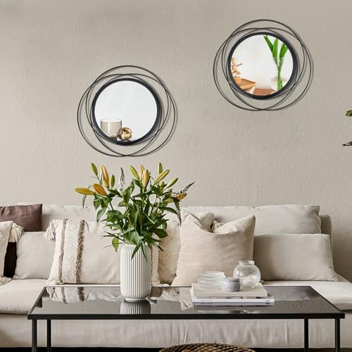 3 Set Sunburst Round Mirrors for Wall Decor Bedroom Bathroom - Image 6