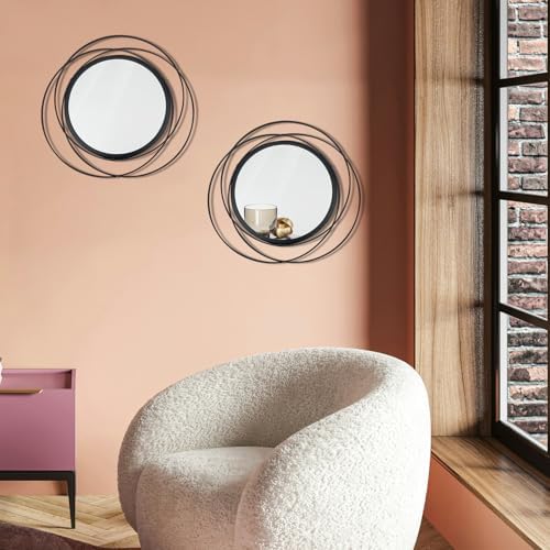 3 Set Sunburst Round Mirrors for Wall Decor Bedroom Bathroom - Image 4