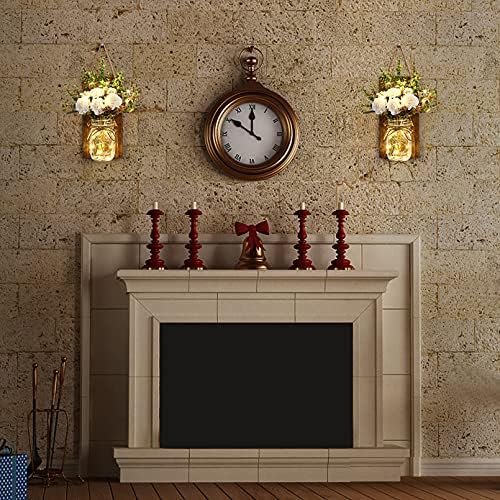 Lightess Mason Jar Wall Decor, Rustic Wall Sconces - Image 4