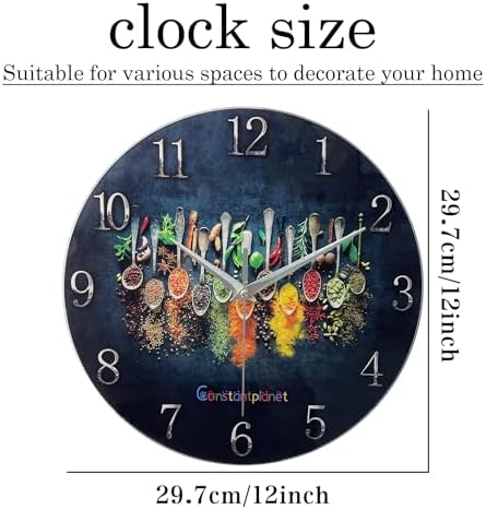 Kitchen Wall Clock Battery Operated 12 Inch - Image 4