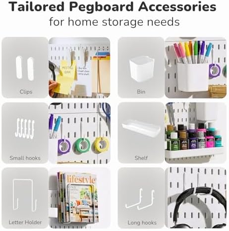 Keepo Peg Board Wall Organizer – Plastic Pegboard Panels, Modular Peg Board - Image 4