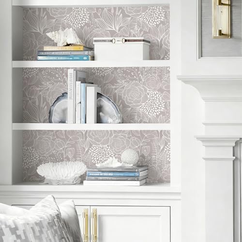 Wudnaye Floral Peel and Stick Wallpaper Large Flower Wallpaper 16.9"×118" - Image 4