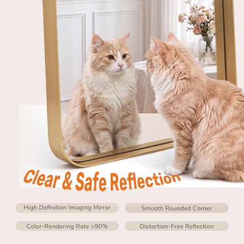 Sweetcrispy Bathroom Wall Mirror, 32x24 Inch Mirror - Image 3