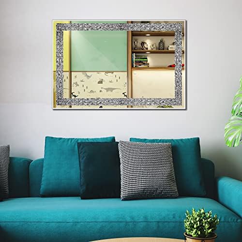 Rectangular Crystal Crush Diamond Mirror - Image 3