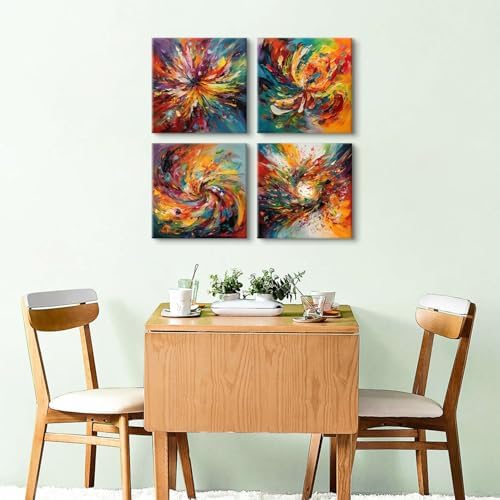 Colorful Abstract Wall Art Multi Color Graffiti Canvas Pictures Bedroom Wall - Image 3