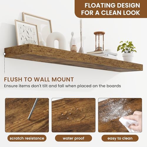 Floating Shelves for Wall, Wall Mounted Wood Shelves - Image 5