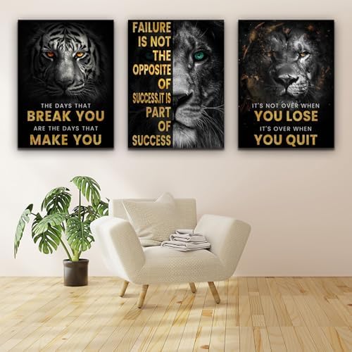 Motivational Office Wall Decor 3 Pieces Paintings Motivational - Image 7