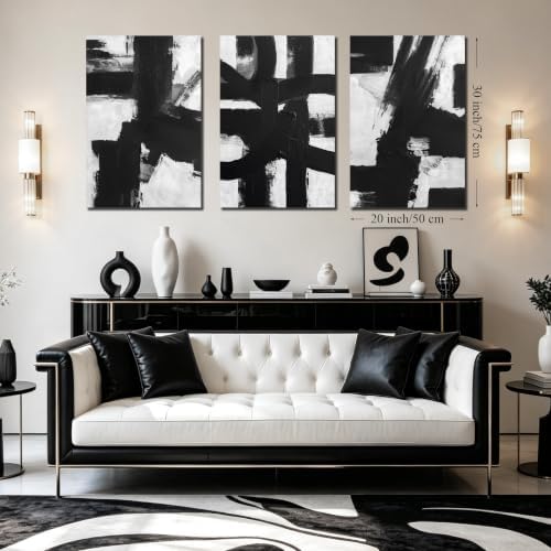 MXUNYZ Large Black and White Abstract Wall Decor - Image 5