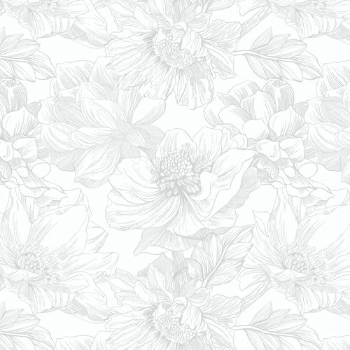 Dimoon 236"x17.3" Peel and Stick Wallpaper Floral Contact Paper Flower Modern by DIYYOURMOON