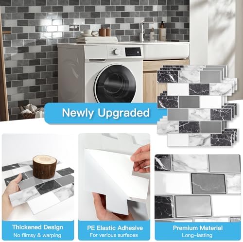 Art3d 10-Pack Marble Wall Tiles Peel and Stick Backsplash - Image 5