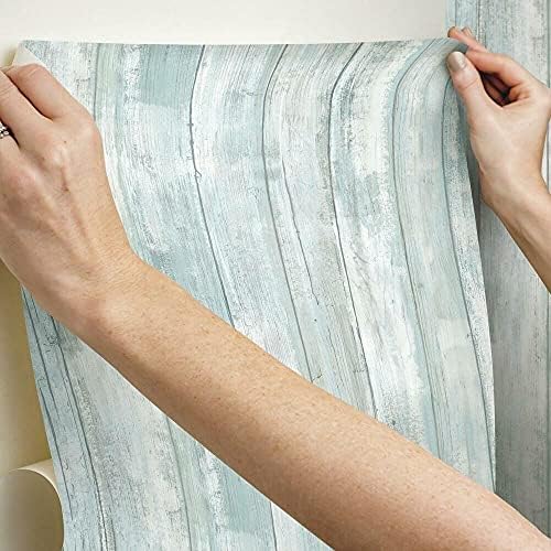 RoomMates Blue Weathered Planks Peel and Stick Wallpaper - Image 6