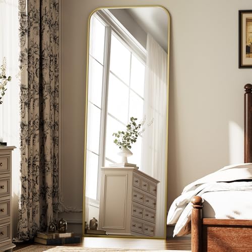 Full Length Mirror 65"x24" Arched Floor Standing Large Mirrors by Unknown