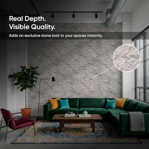 IZODEKOR PU Wall Panels Stone Look 24x48 in | 1.97 in Thick | 3D Wall Panels - Image 3