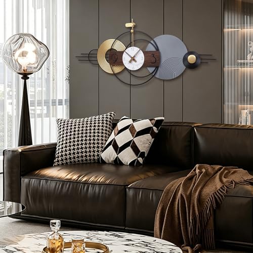 50x22 Inch Decorative Wall Clock Battery Operated Silent Non-Ticking - Image 6
