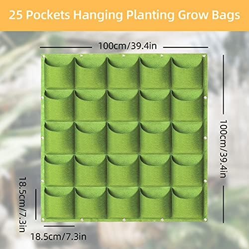 LITLANDSTAR Planter, 25 Pockets Hanging Vertical Wall Bag, Indoor-Outdoor Use - Image 2