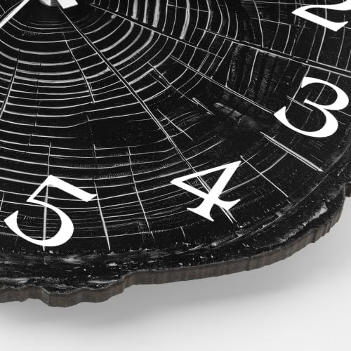 Lafocuse 12 Inch Black Wooden Rustic Wall Clock - Image 6
