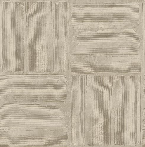 WallPops Taupe Dimensional Square Plaster Peel and Stick Wallpaper by RoomMates