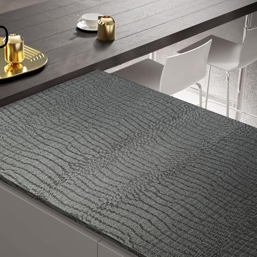 Simon&Siff Black Peel and Stick Wallpaper 17.3"x236" Crocodile Embossed - Image 3