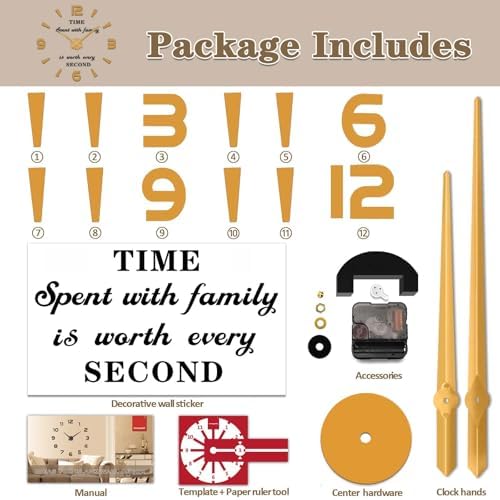 VANGOLD Wall Clock 26"~39", Super Long Warranty 90 Days, Free Replacement - Image 5